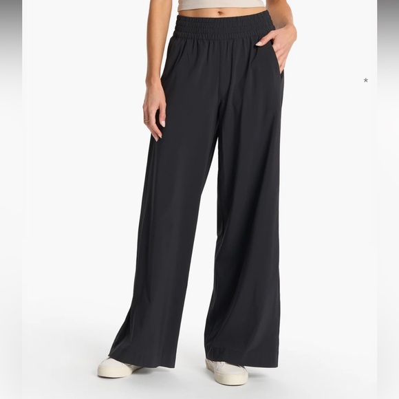 Vuori Pants - Vuori Villa Black Wide-Leg Pants